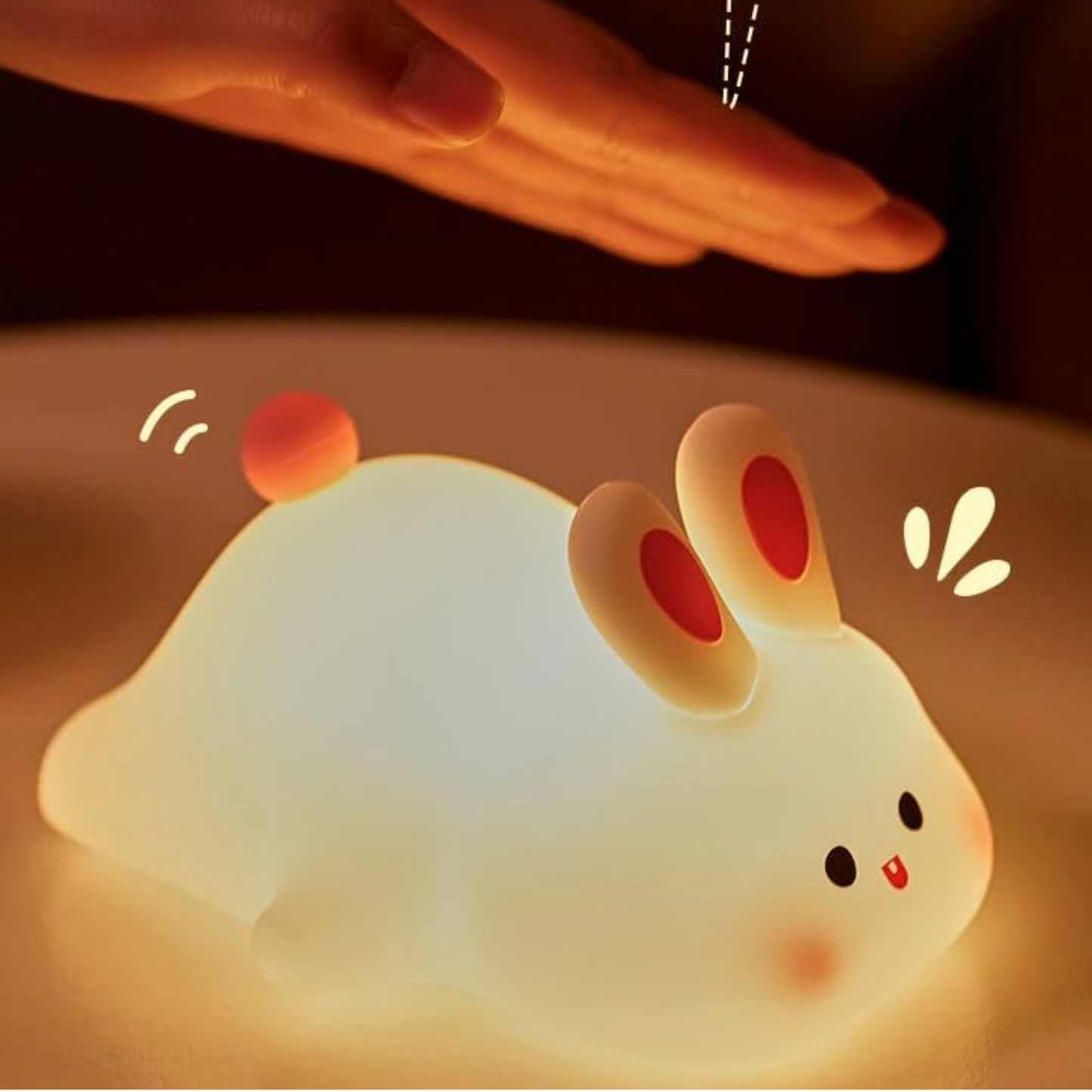 Lámpara De Conejo Luz Nocturna Sensorial