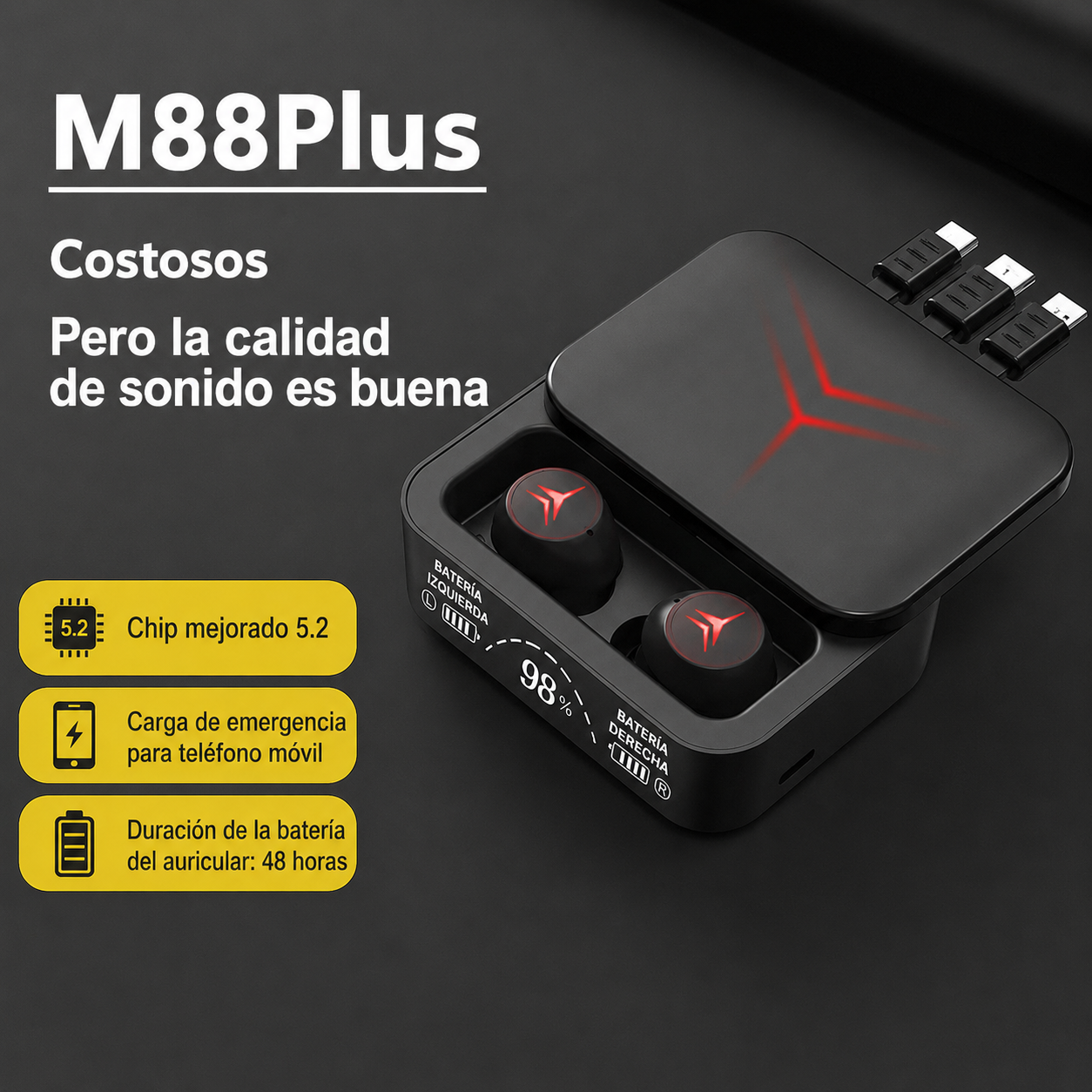 Audífonos Bluetooth M88 Plus