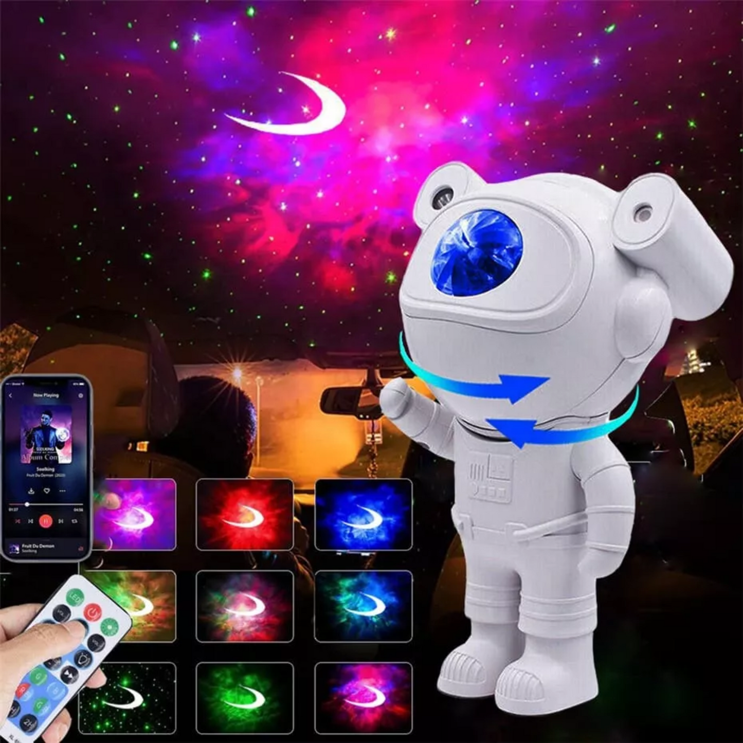Proyector Galaxia Lámpara LED Astronauta
