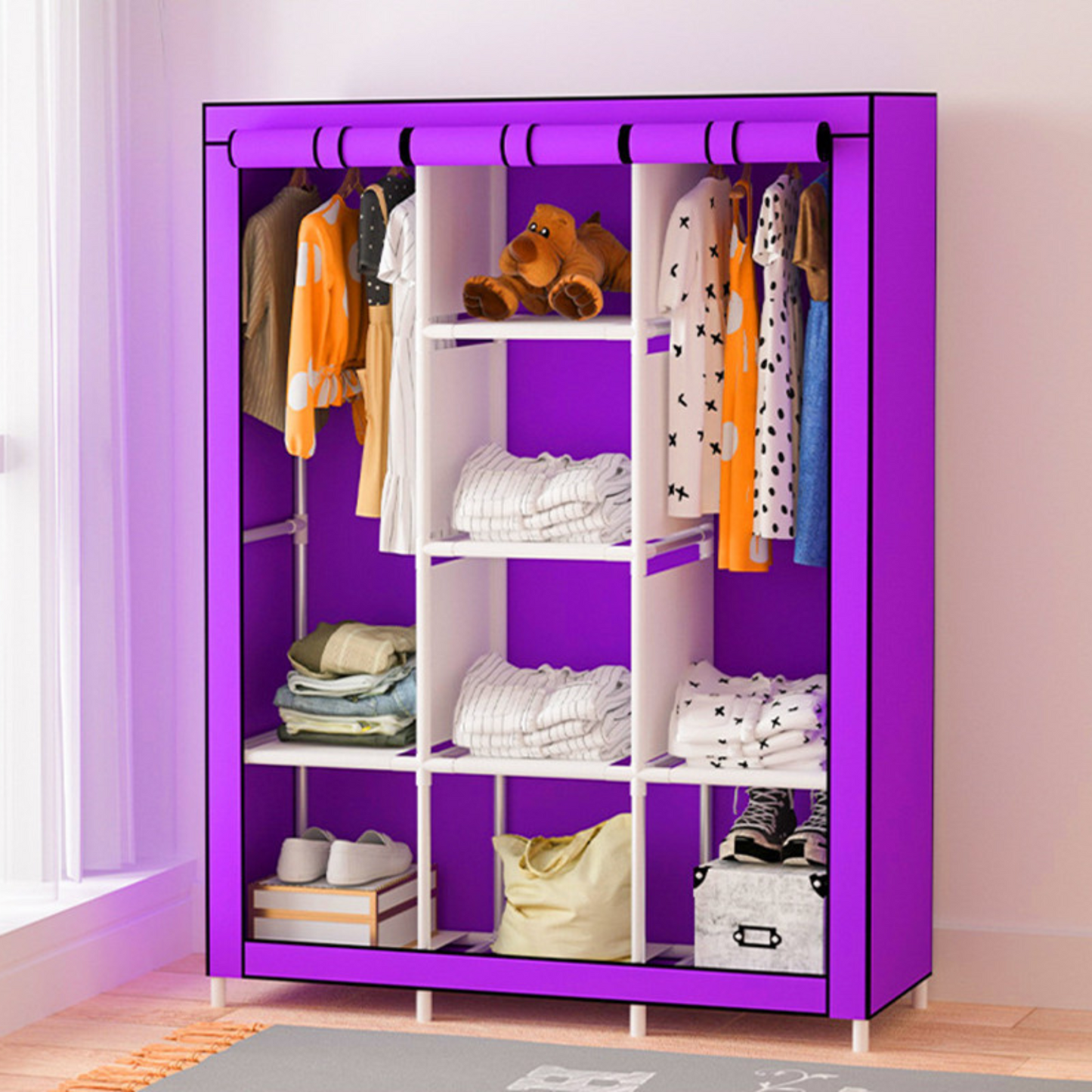 Closet Ropero Armable Tela Baño