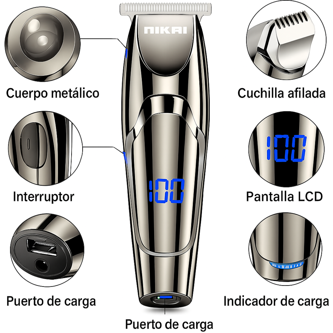 Afeitadora Barba Pelo Recargable USB