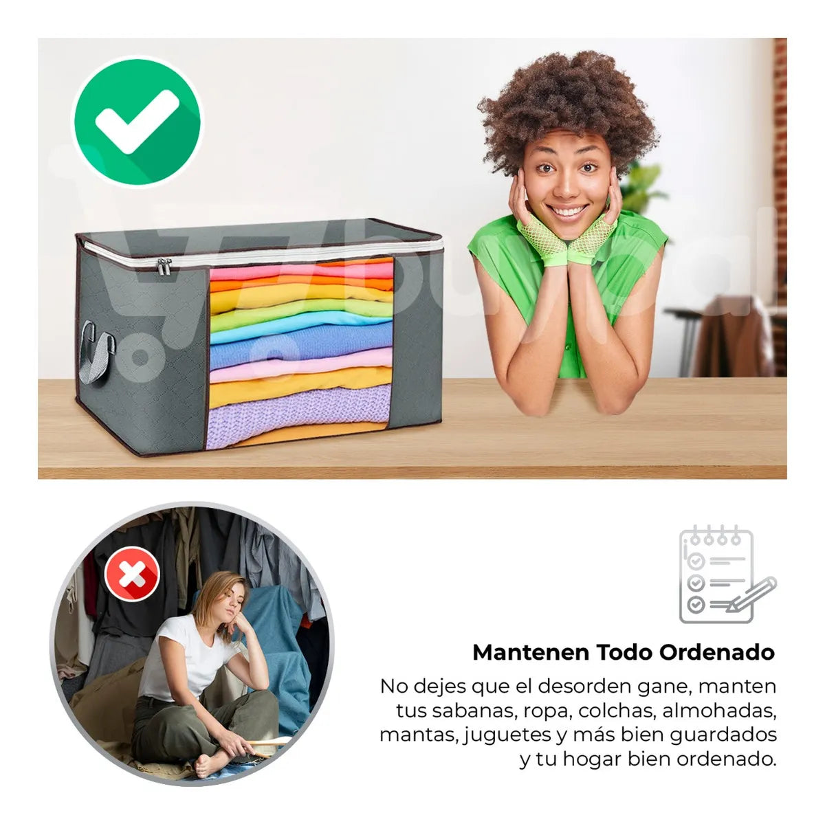 Pack 4 Organizadores Almacenador Ropa