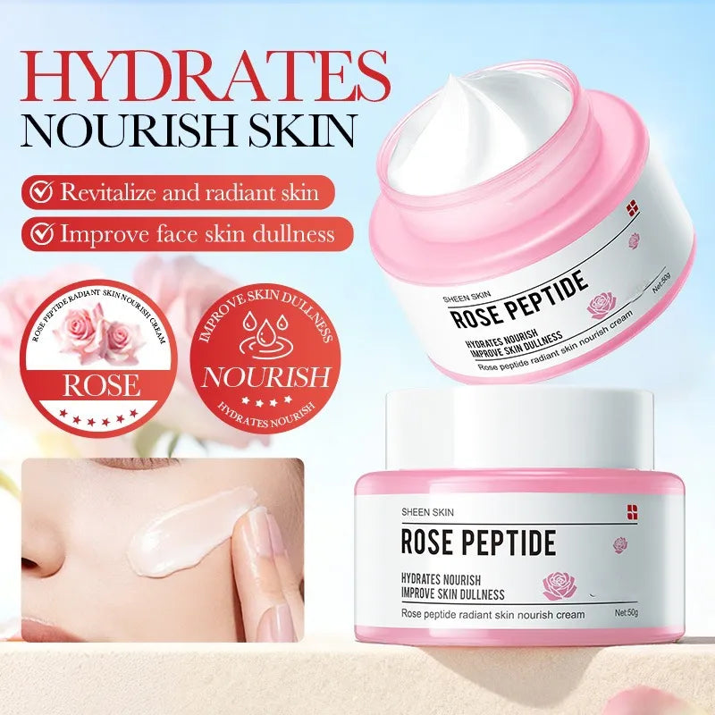 Crema Facial Hidratante Polipéptido Rosa