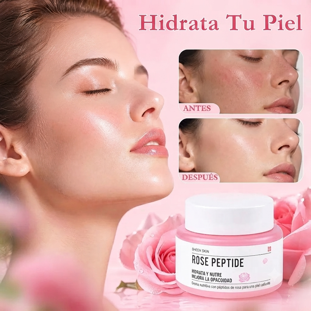 Crema Facial Hidratante Polipéptido Rosa