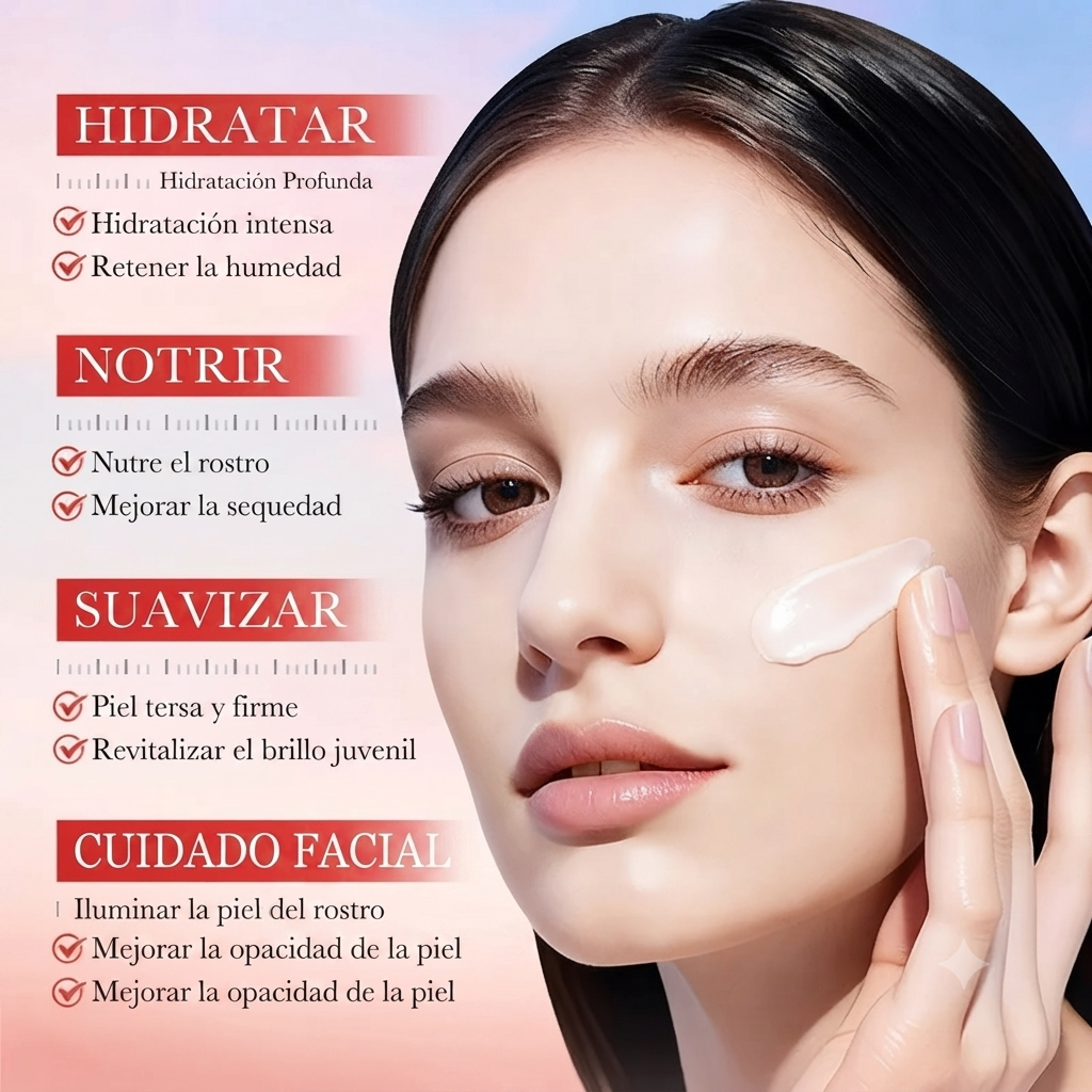 Crema Facial Hidratante Polipéptido Rosa