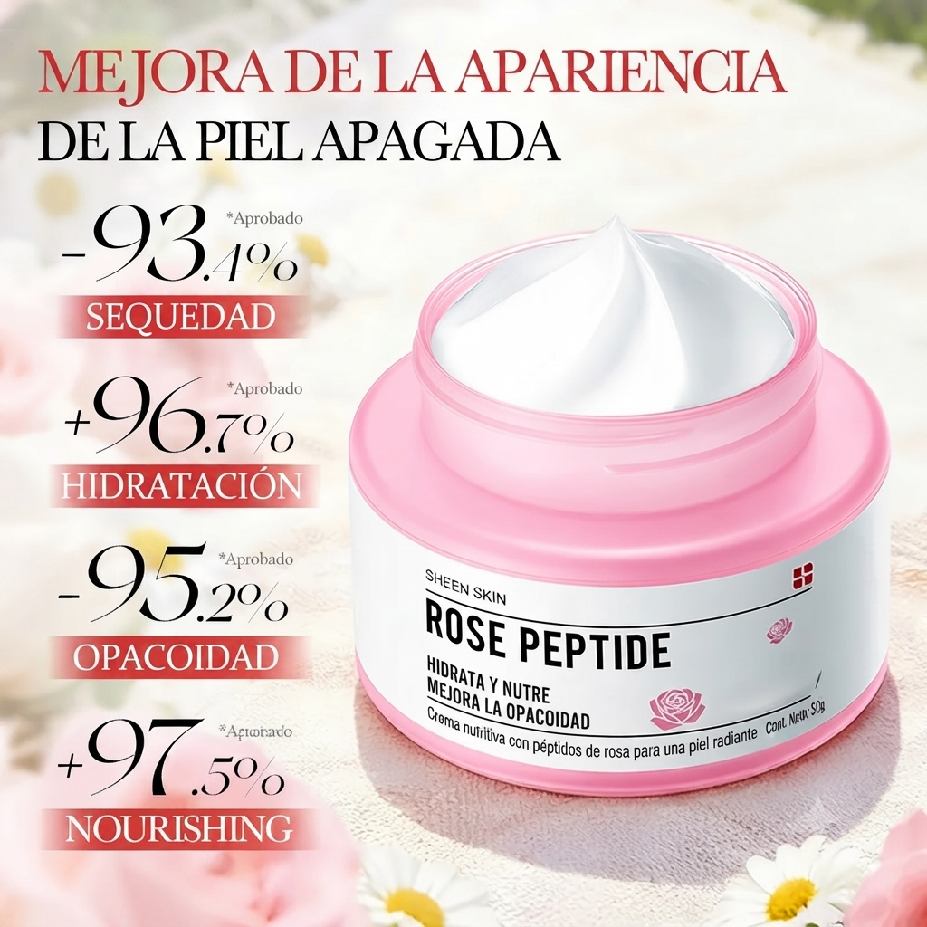 Crema Facial Hidratante Polipéptido Rosa