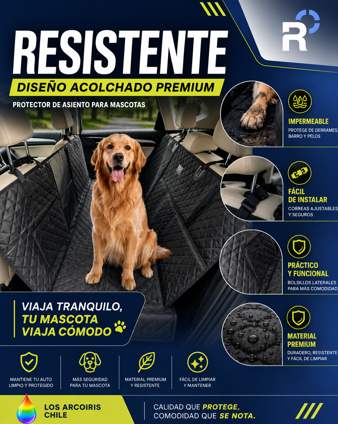 Cubre Asientos Especial Para Mascotas